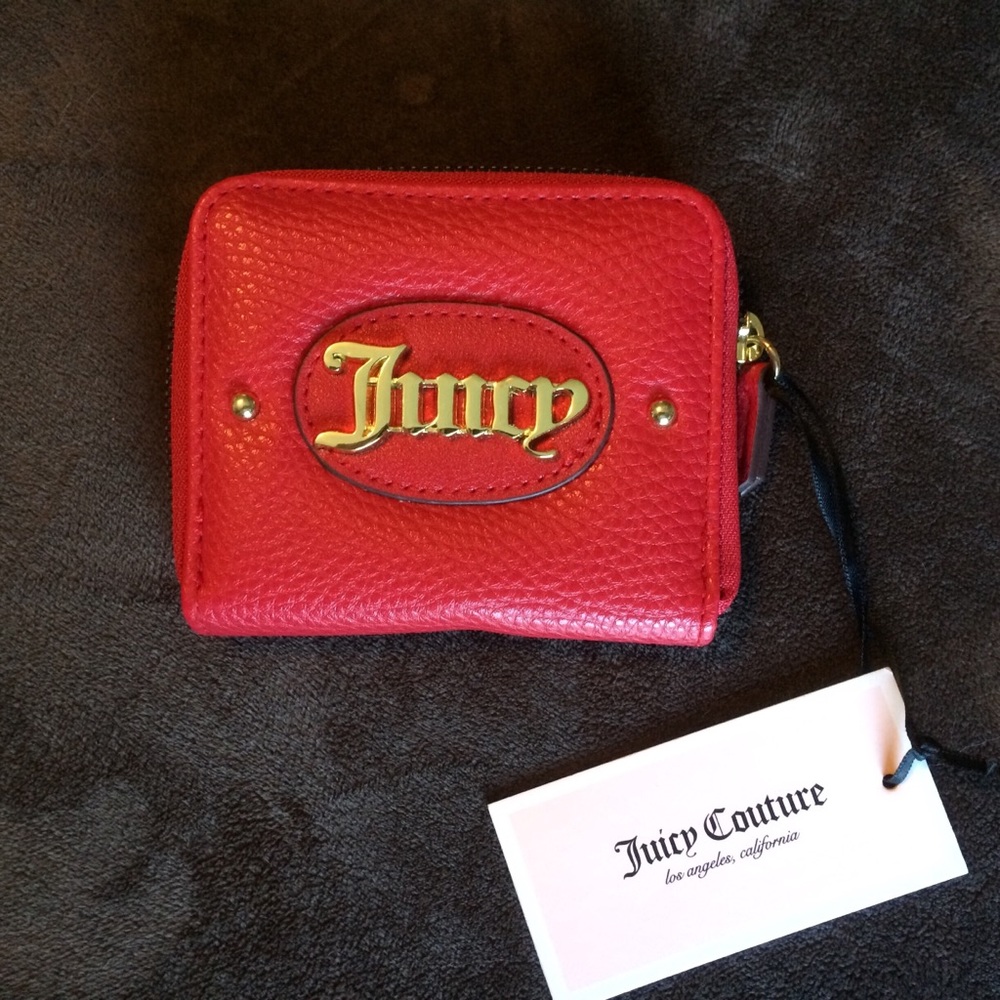 JUICY Red pebble textured wallet